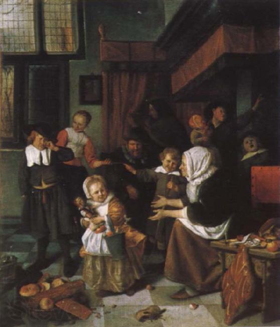 Jan Steen Festival of the St. Nikolaus Germany oil painting art